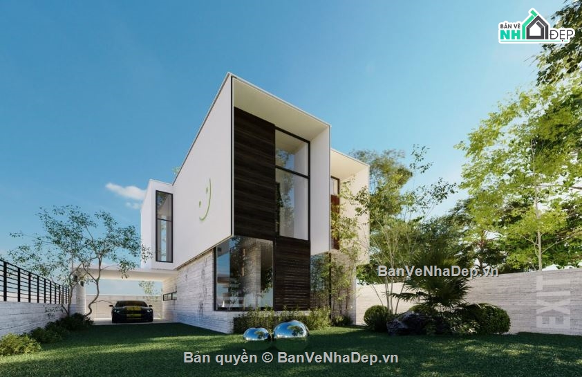 Nhà phố 2 tầng 6x15m,Model su nhà phố 2 tầng,File sketchup nhà phố 2 tầng,Nhà phố 2 tầng model su