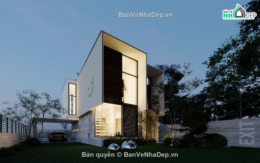 Nhà phố 2 tầng 6x15m,Model su nhà phố 2 tầng,File sketchup nhà phố 2 tầng,Nhà phố 2 tầng model su