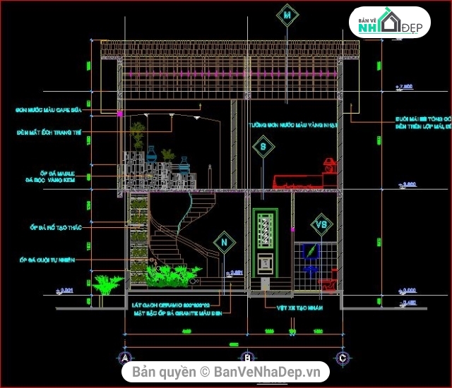 Bản vẽ nhà phố,nhà phố 2 tầng,nhà phố kích thước 8x15m,file cad nhà phố 2 tầng