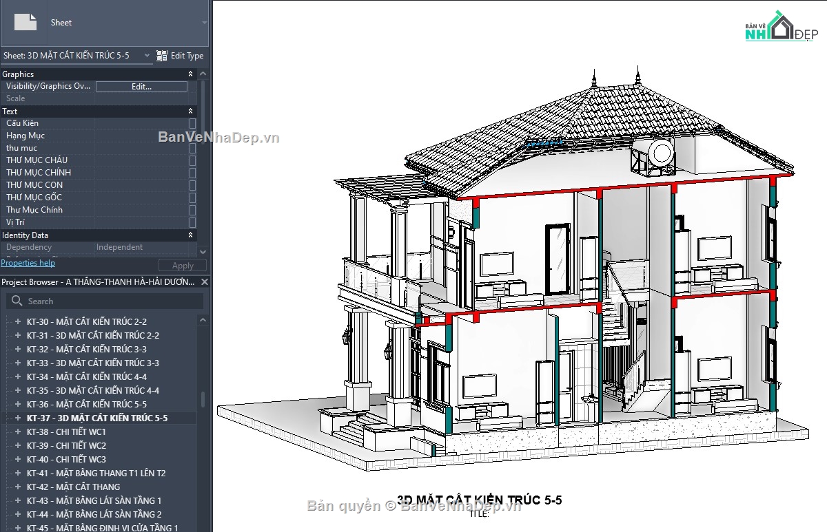revit biệt thự mái nhật,revit biệt thự đẹp,thiết kế revit biệt thự,file revit nhà đẹp,mẫu revit nhà đẹp,revit nhà phố