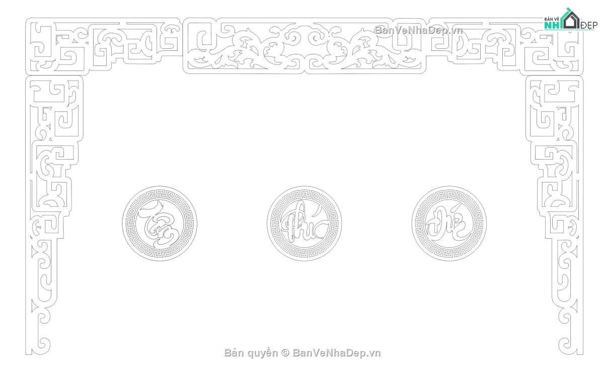 file cắt cnc,file cnc tâm phúc đức,file võng thờ