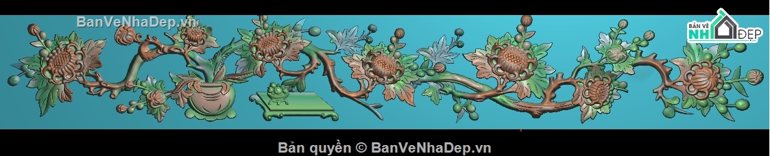 Mẫu tứ quý,tùng trúc cúc mai,tứ quý ngang