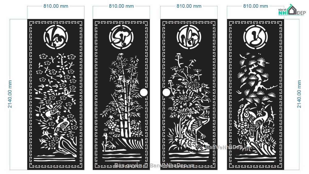 vạn sự như ý,cổng 4 cánh tứ quý,cổng vạn sự như ý