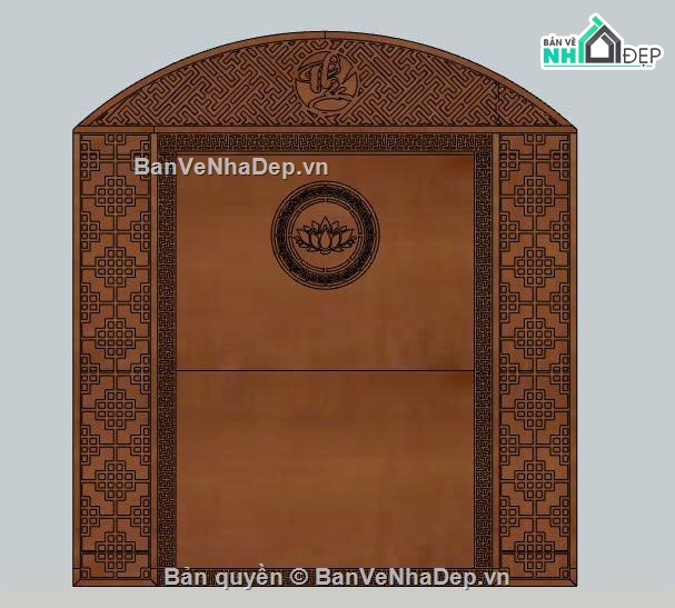 vách thờ cnc,vach thờ hiện đại,vách thờ file sketchup