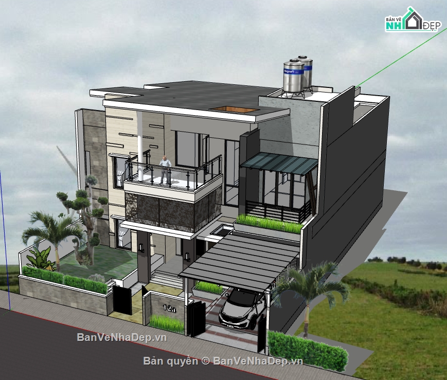 file sketchup biệt thự 2 tầng,3d sketchup biệt thự 2 tầng,model sketchup biệt thự 2 tầng,sketchup biệt thự 2 tầng