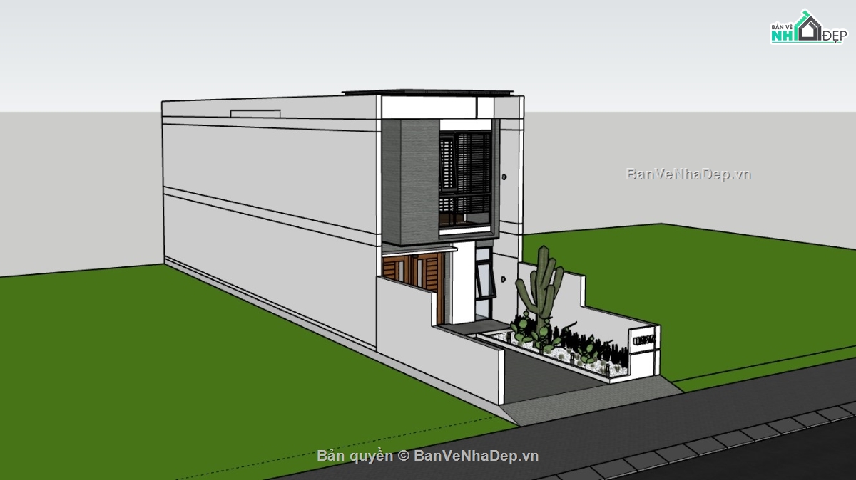 nhà phố 3 tầng,su nhà phố,sketchup nhà phố,su nhà phố 2 tầng