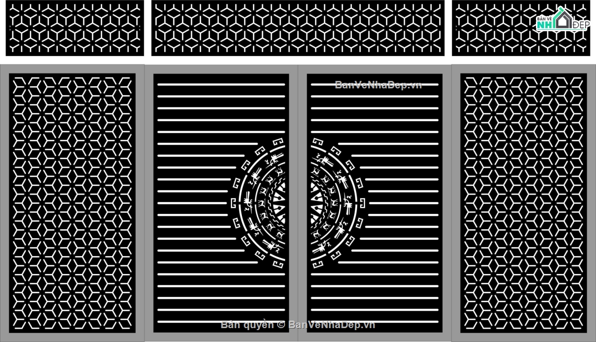 cổng 4 cánh cnc,cổng trống đồng cnc,File cổng 4 cánh cnc