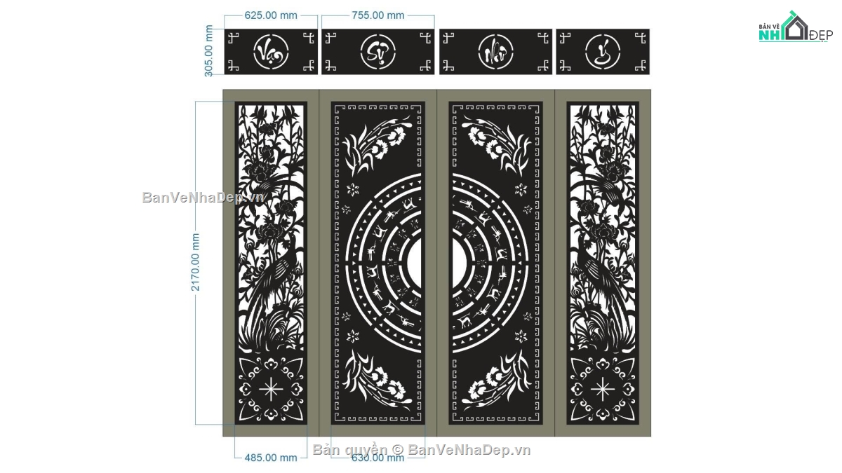 cánh cổng đẹp,cổng cnc đẹp,cổng đẹp 4 cánh