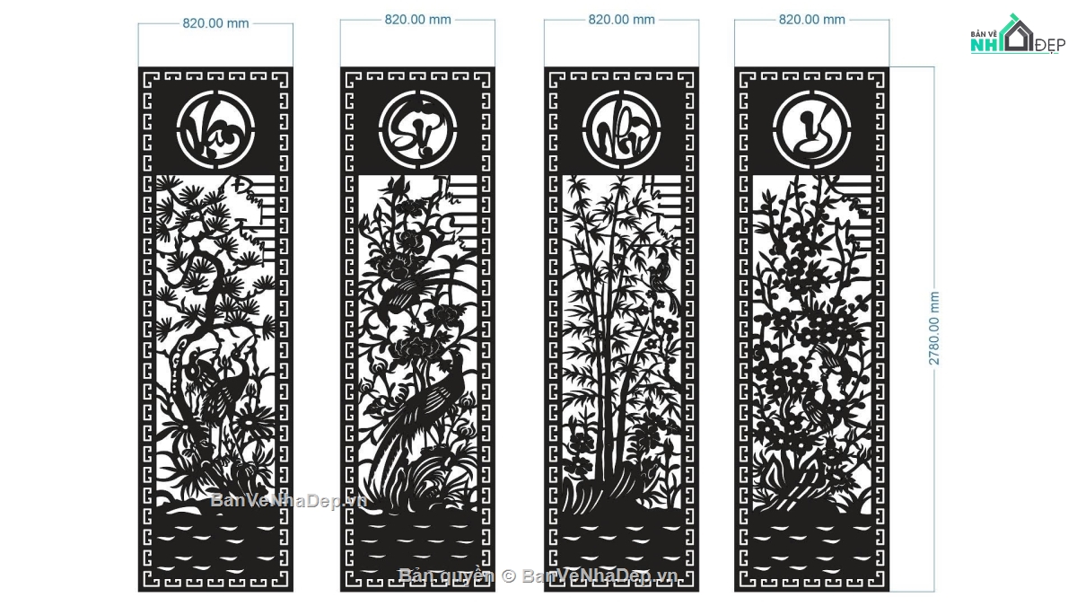 File cổng 4 cánh cnc,cổng 4 cánh cnc,File cổng 4 cánh