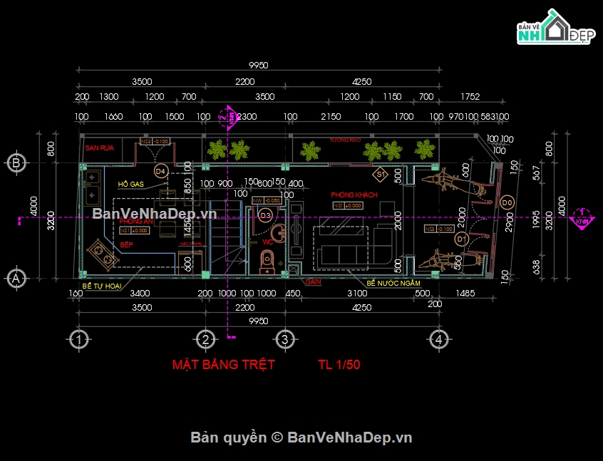 nhà 3 tầng kt 3.2x10m,thiết kế nhà phố nhỏ,file cad nhà ở 3 tầng