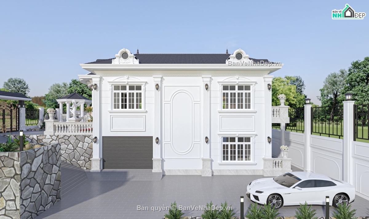 Model 3d sketchup biệt thự,File su biệt thự 2 tầng 11x19m,model su biệt thự 2 tầng,file sketchup biệt thự 2 tầng,mẫu biệt thự 2 tầng sketchup,thiết kế biệt thự 2 tầng sketchup