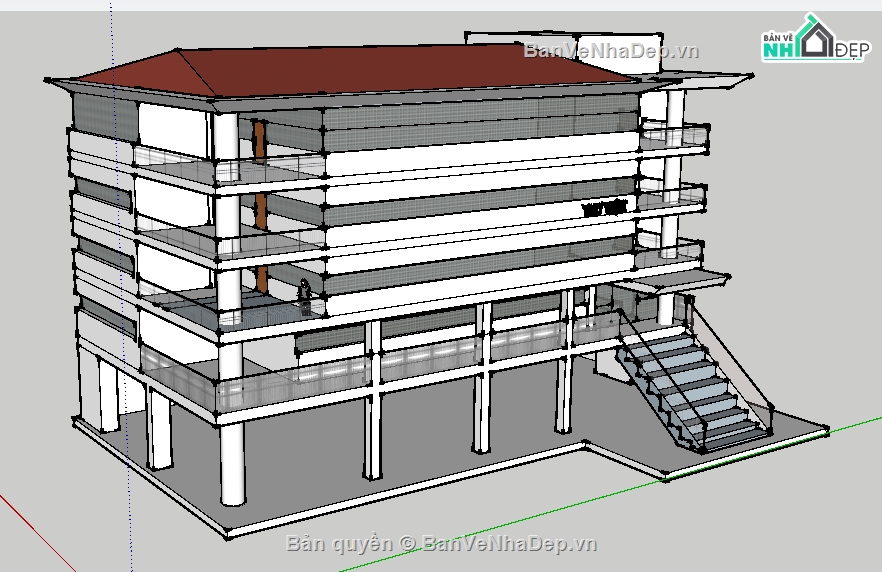 trường học,dựng 3d su trường học,file su trường đại học