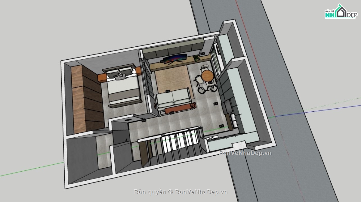 nhà phố 2 tầng,model su nhà phố 2 tầng,phối cảnh nhà phố 2 tầng,thiết kế nhà phố 2 tầng