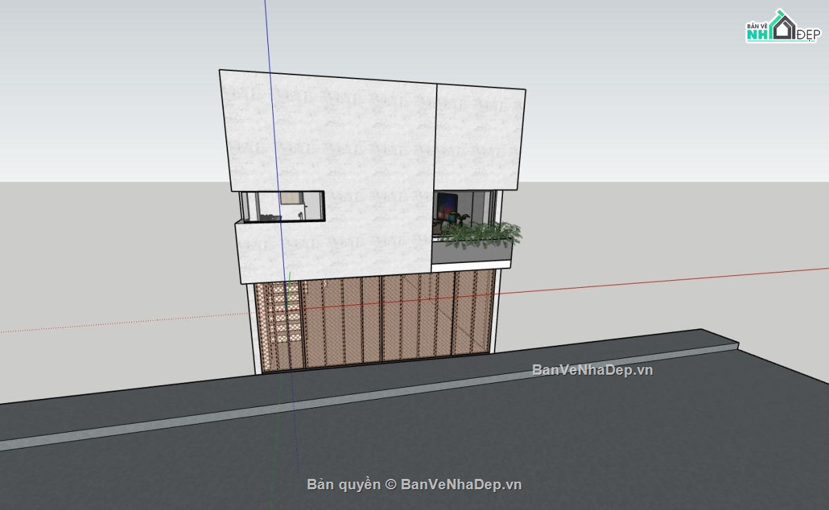 nhà phố 2 tầng,model su nhà phố 2 tầng,phối cảnh nhà phố 2 tầng,thiết kế nhà phố 2 tầng
