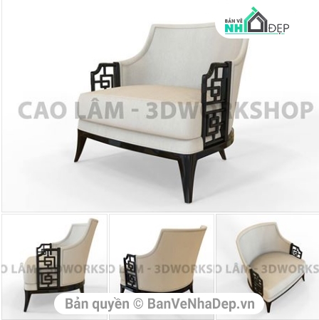 Ghế Sofa 3dsmax,model file 3ds max ghế,Ghế sofa Elan Lounge Chair
