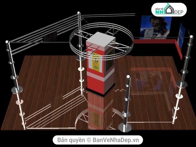 3d max model,Đồ họa 3d max,Model 3d,cột quảng cáo,cột quảng cáo 3d,dựng cột quảng cáo 3dmax