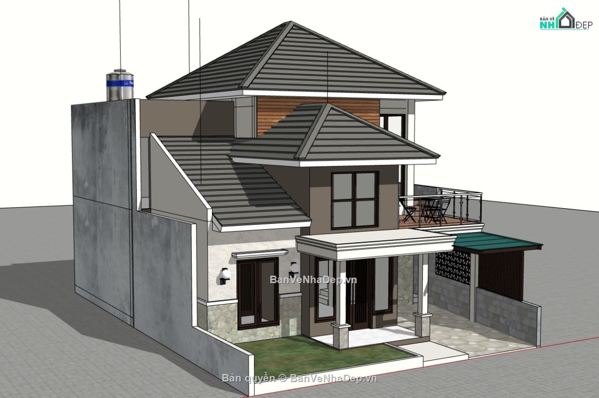 thiết kế biệt thự 2 tầng,biệt thự 2 tầng,biệt thự đẹp 2 tầng