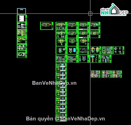 Bộ 11 mẫu file cad thiết kế nhà phố 2 tầng đa dạng phong phú