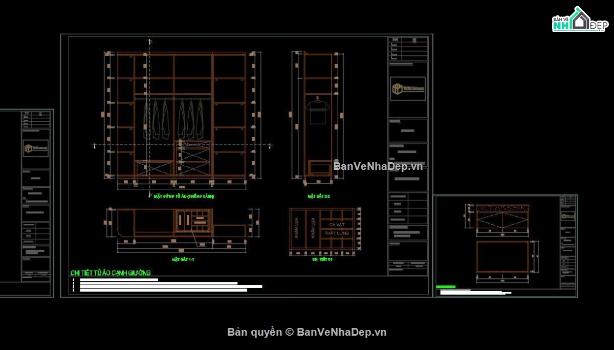file cad bếp,phòng khách bếp,Nội thất gỗ óc chó,file cad phòng ngủ