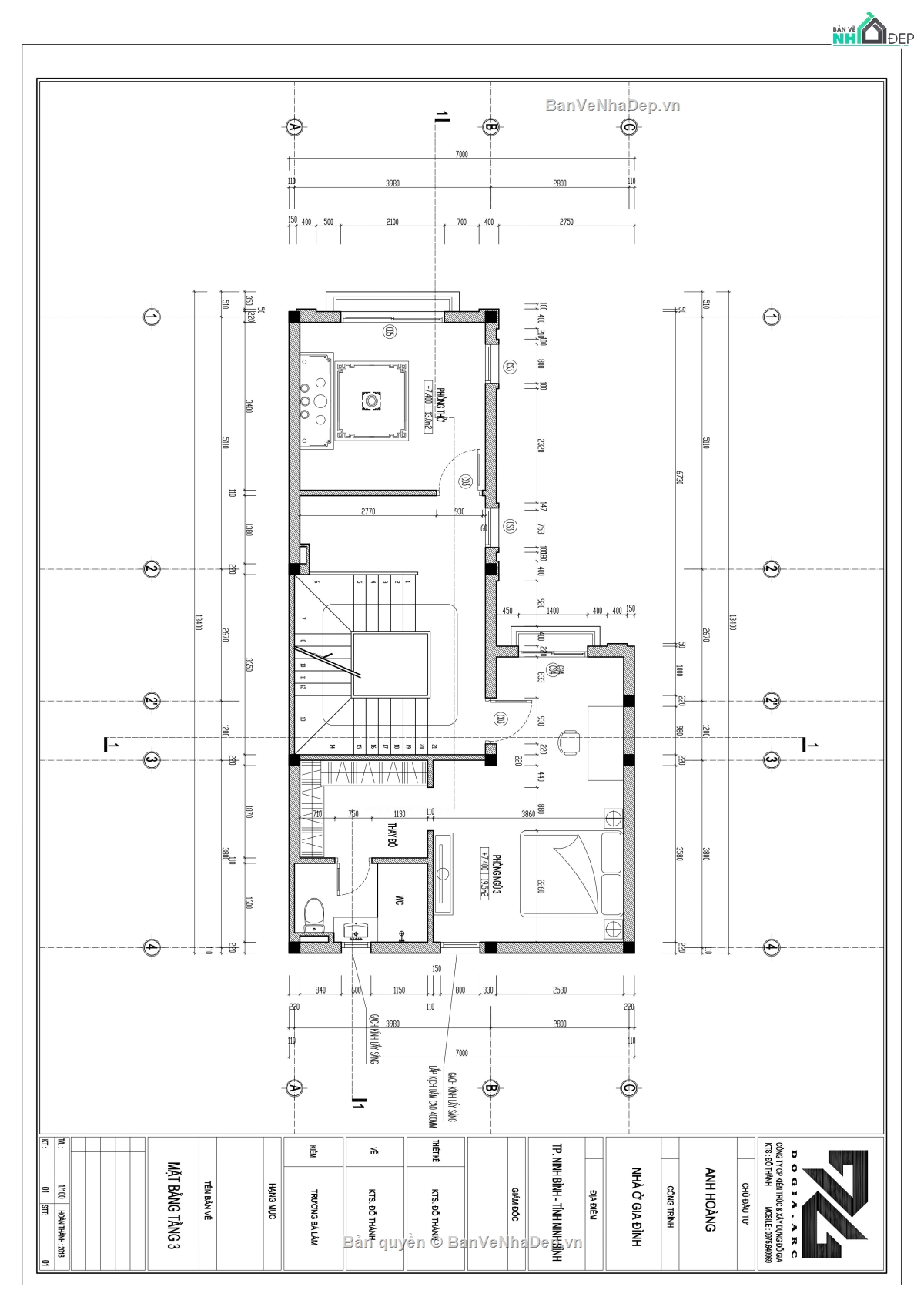 5 bản vẽ CAD biệt thự 3 tầng [Cad, Sketchup]