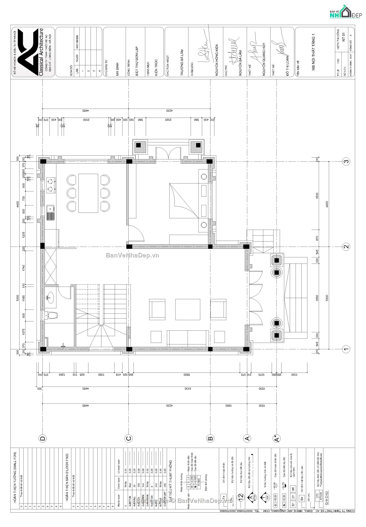 Hồ sơ 6 mẫu thiết kế biệt thự 3 tầng full Kiến trúc + Kết cấu