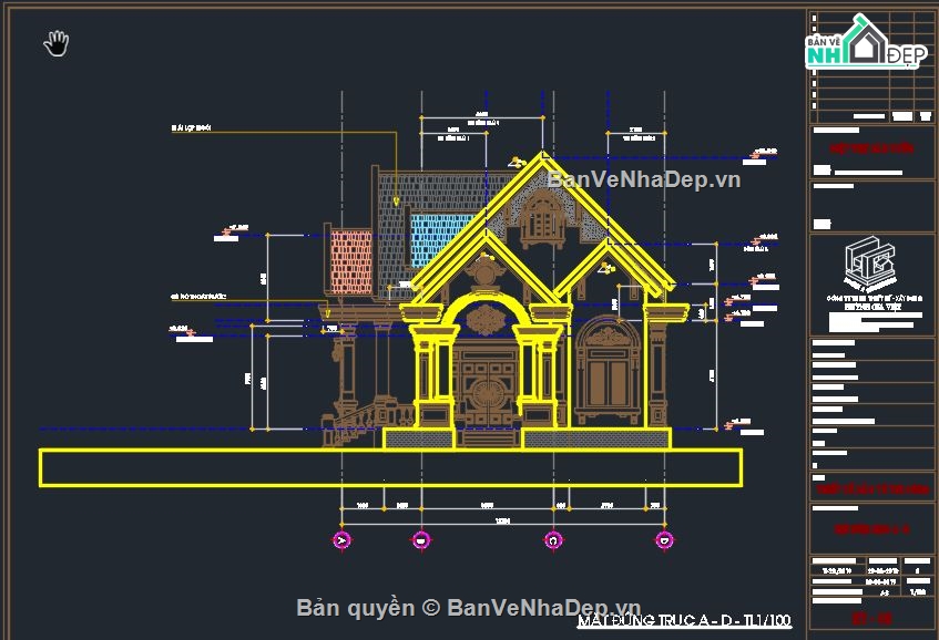 Biệt thự vườn 1 tầng,Cad Biệt thự vườn,file thiết kế biệt thự vườn,model cad biệt thự vườn