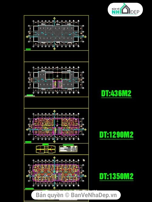 7 bản vẽ Autocad chung cư mới hiện nay