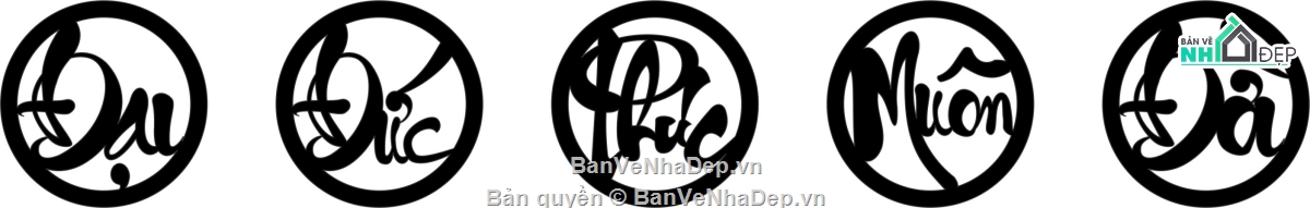 cnc chữ phúc,cnc phúc đức,chữ đức cnc