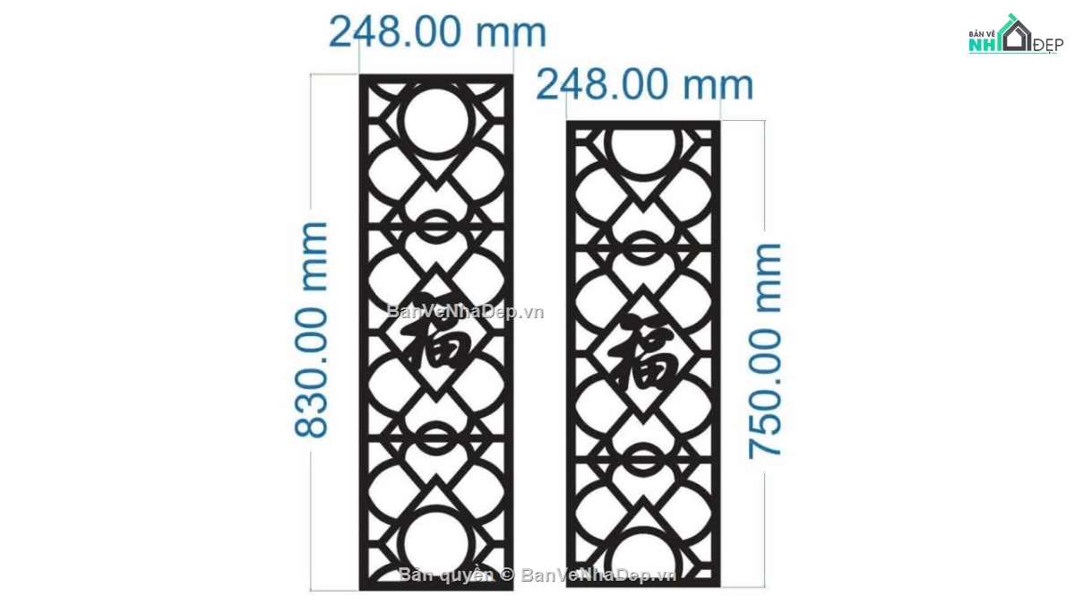 vách cnc,File dxf vách,cnc chữ phúc