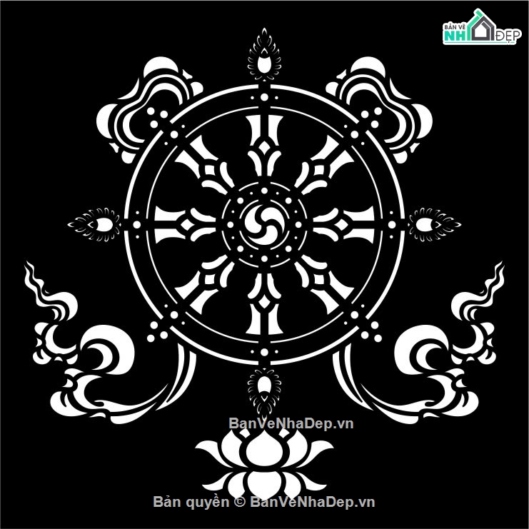 bánh xe cnc,bánh xe pháp luân,file cắt cnc