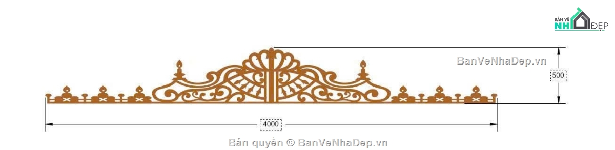 File dxf chóp cổng cnc,cổng vương miện,cổng cnc