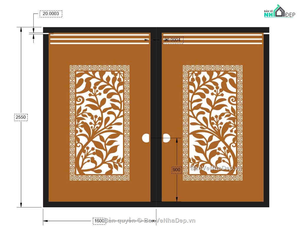 File cổng 2 cánh cnc,cổng dxf,cổng hoa lá