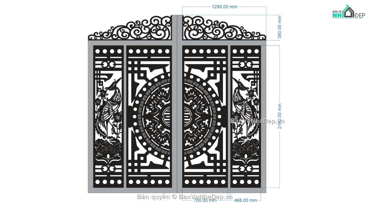 File cổng 2 cánh cnc,file cnc cổng 2 cánh,mẫu cổng 2 cánh cnc