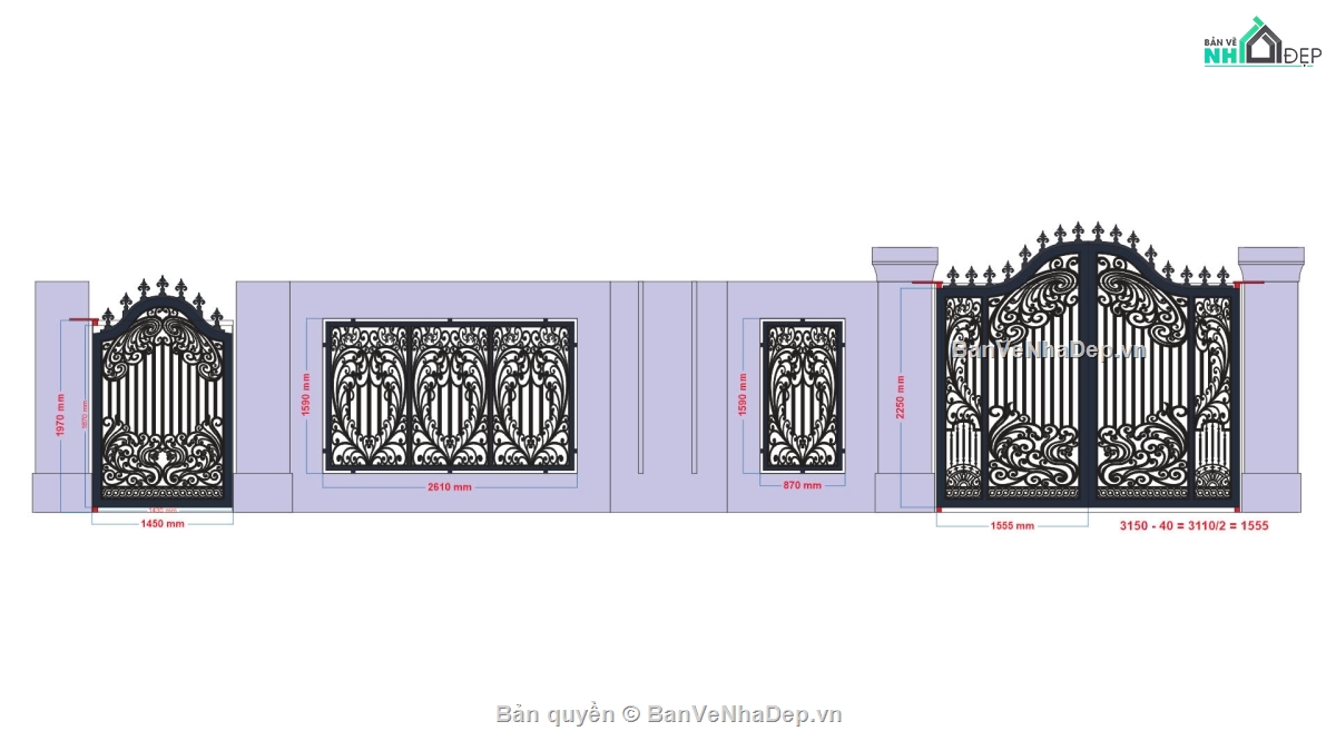 File cổng 2 cánh cnc,cổng và hàng rào,hàng rào,cổng chính phụ cnc