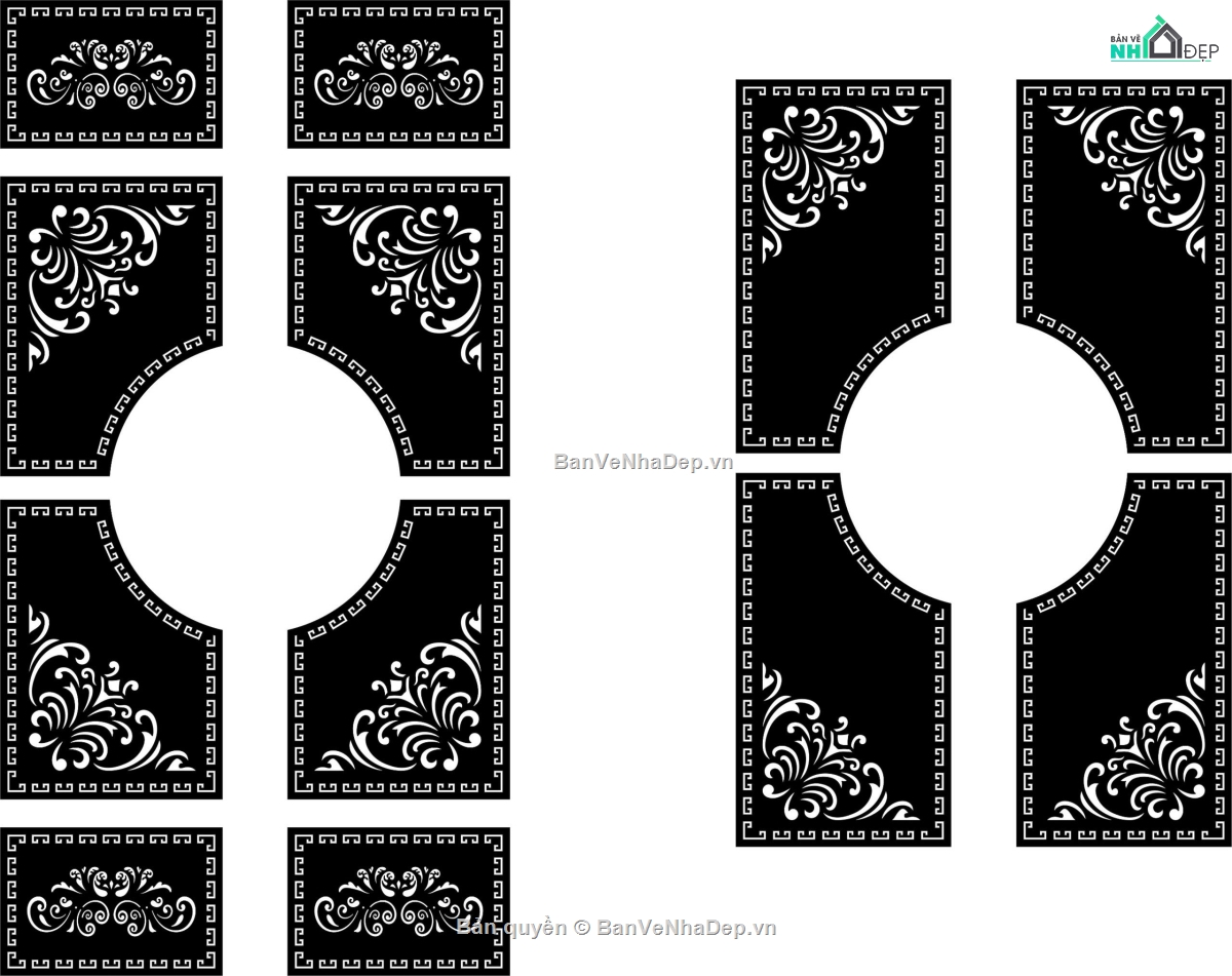 cổng 2 cánh cnc,file cnc cổng 2 cánh,mẫu cổng 2 cánh hoa văn