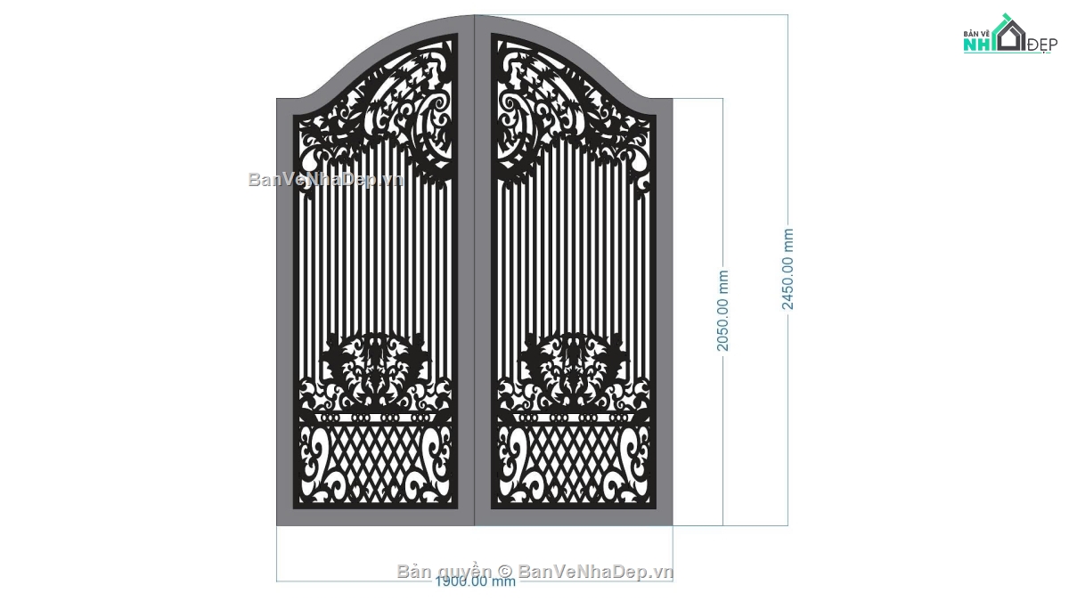 File cổng 2 cánh cnc,cnc 2 cánh,cổng dxf