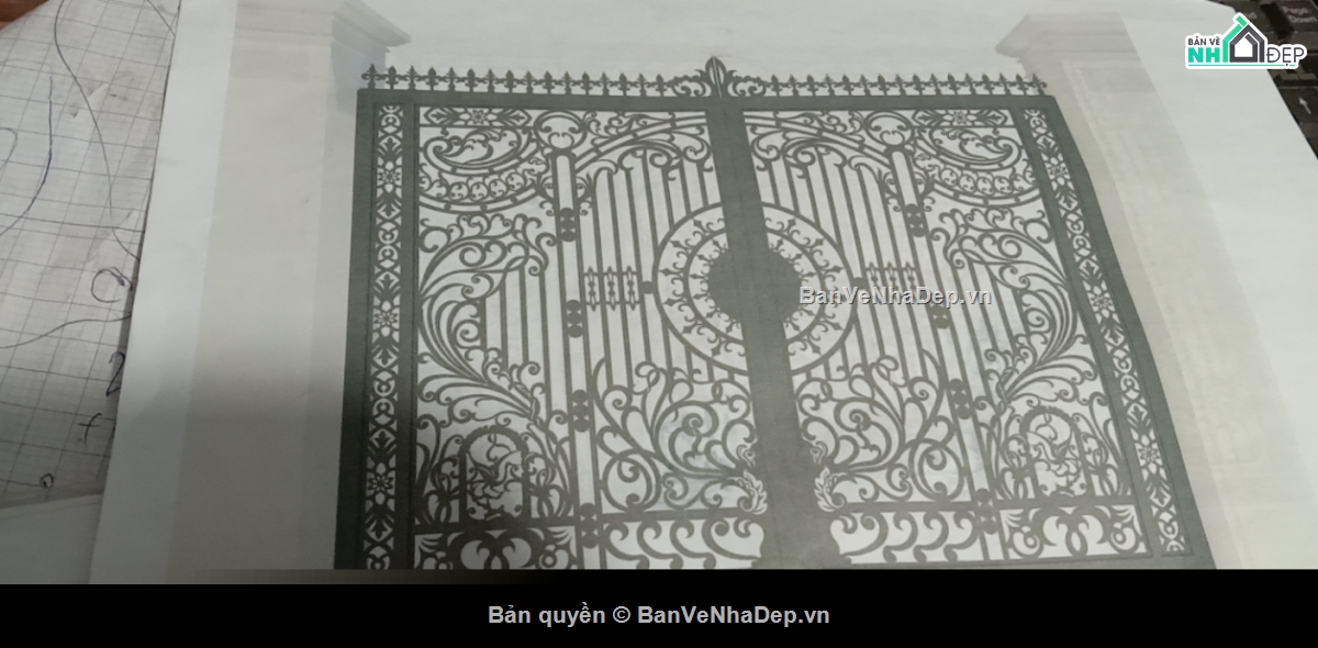 cổng cnc 2 cánh,cắt cnc cổng 2 cánh,file cổng cắt cnc,cnc cổng 2 cánh