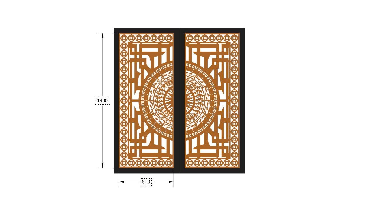 cổng trống đồng cnc,File cổng 2 cánh cnc,cổng trống đồng,cổng 2 cánh cnc
