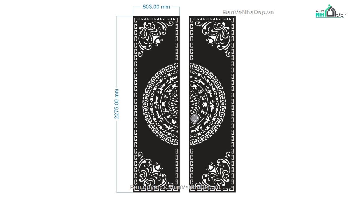 cổng trống đồng cnc,File cổng 2 cánh cnc,cổng trống đồng