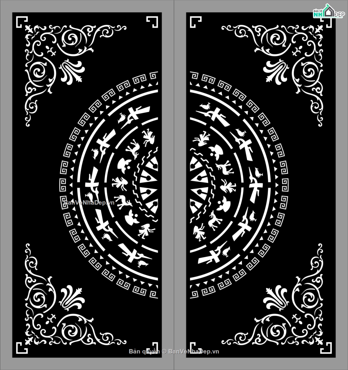 cổng trống đồng cnc,File cổng 2 cánh cnc,cổng 2 cánh cnc