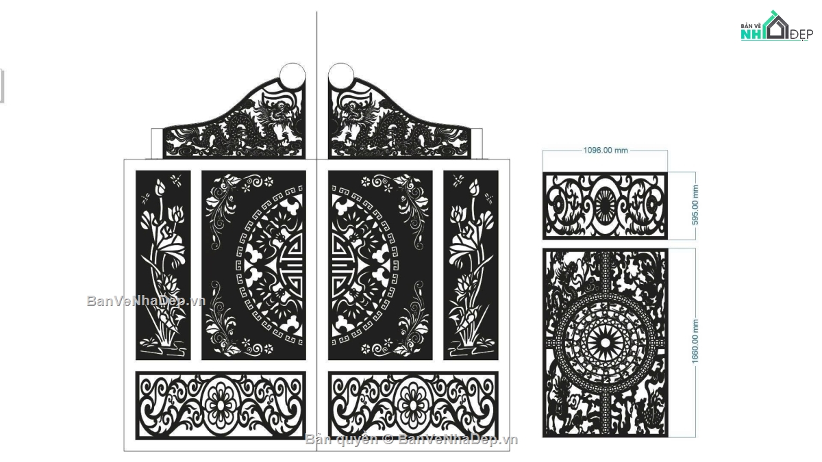 File cổng 2 cánh cnc,file cnc cổng 2 cánh,mẫu cnc cổng 2 cánh và 1 cánh