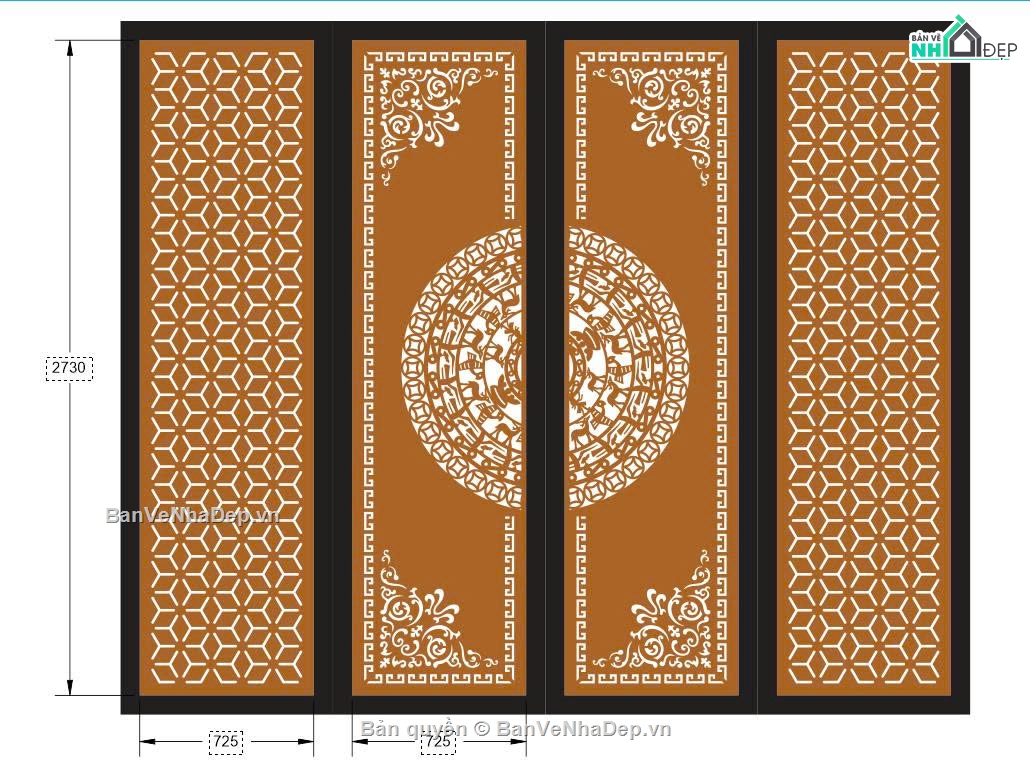 cổng 4 cánh cnc,cổng trống đồng cnc,File cổng 4 cánh