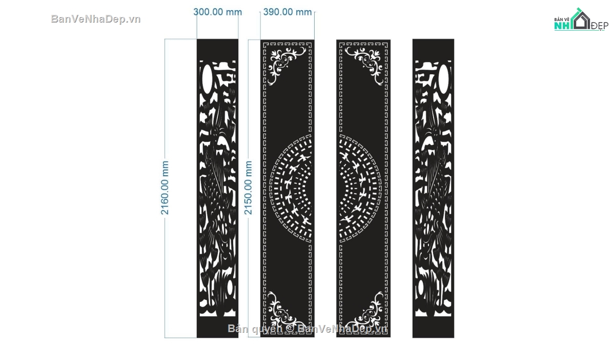 cổng 4 cánh cnc,cổng trống đồng cnc,cổng cá chép cnc