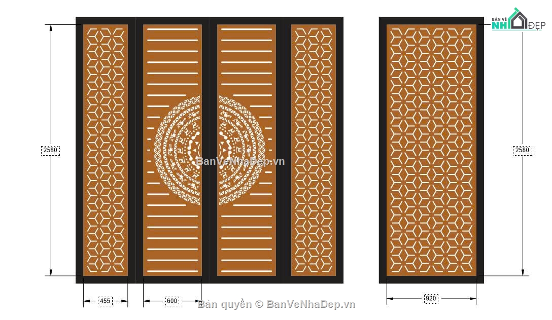 File cổng 4 cánh,cổng phụ cnc,File cnc cổng 4 cánh