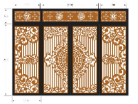File cổng 4 cánh,cổng 4 cánh cnc,ô thoáng,chông