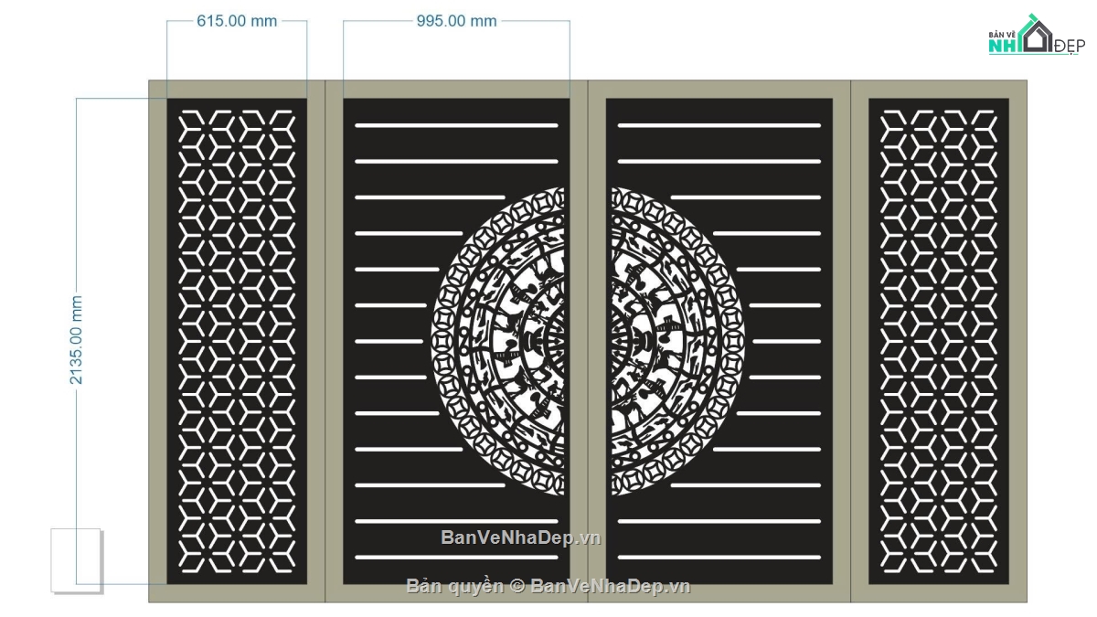 cổng đẹp 4 cánh,cánh cổng đẹp,dxf cổng