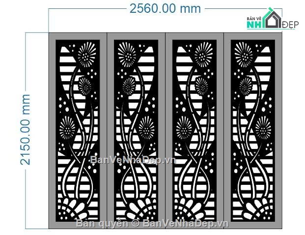 cánh cổng đẹp,file cổng dxf đẹp,cổng 4 cánh mới cnc