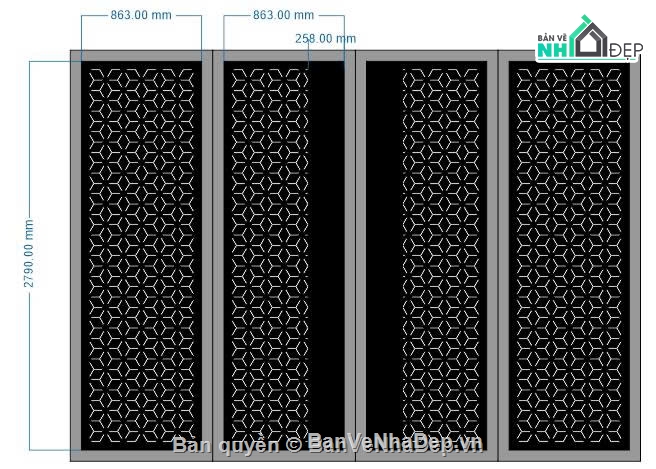 hoa văn cổng,cổng hoa văn 4 cánh,cổng 4 cánh cnc