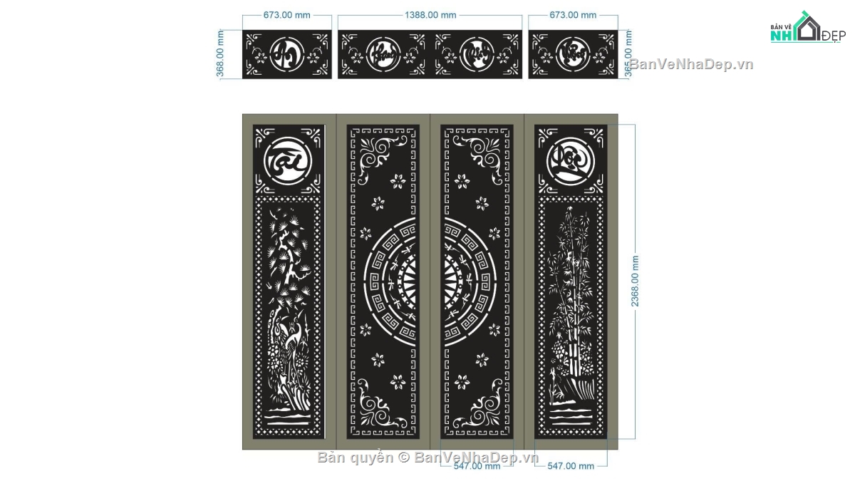 cổng 4 cánh cnc,File cổng 4 cánh,cnc 4 cánh,File cnc cổng 4 cánh