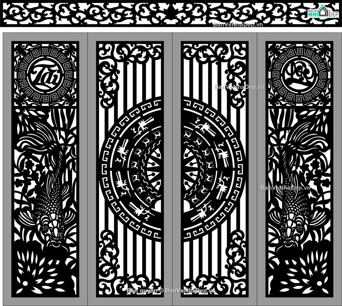 cổng 4 cánh cnc,File cổng 4 cánh,cnc 4 cánh